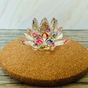 Crystal Sparkle Lotus Flower Feng Shui Positive Energy